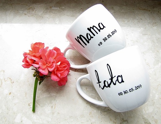 Komplet kubków 400 ml mama i tata od... MUKI design