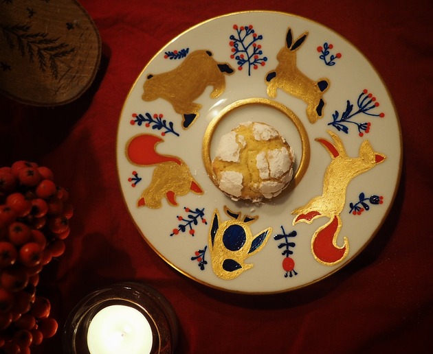 filiżanki Świąteczna filiżanka ze spodkiem SCANDI