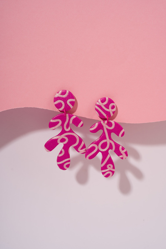 kolczyki z masy plastycznej Wiszące kolczyki Henri Matisse