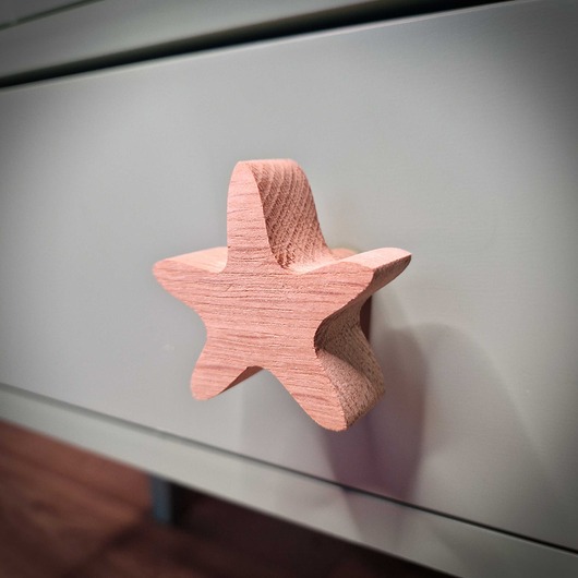 gałki do mebli Drewniane gałki do mebli, z drewna, MORSKIE, rozgwiazda