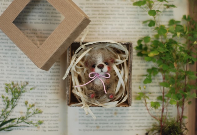 Miś Miniaturka- Bardzo jasny Beż BoboLobo Handicraft
