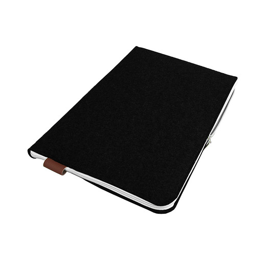 MACBOOK Pokrowiec czarny filc biały zamek purol design
