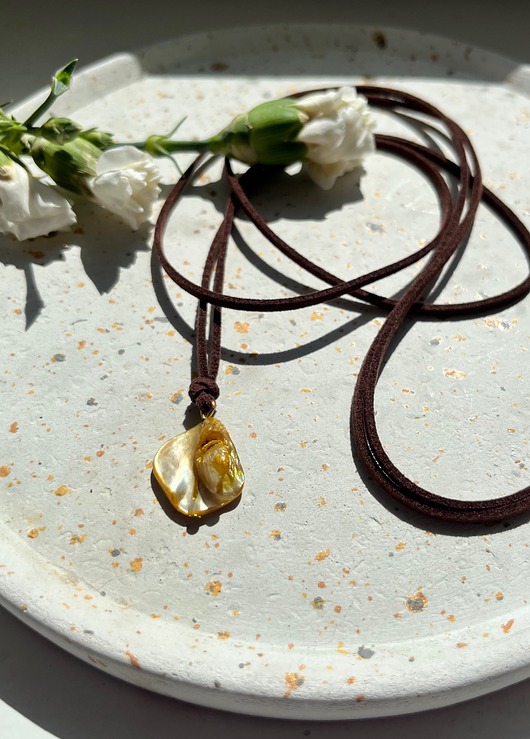 chokery Choker perła rzemien