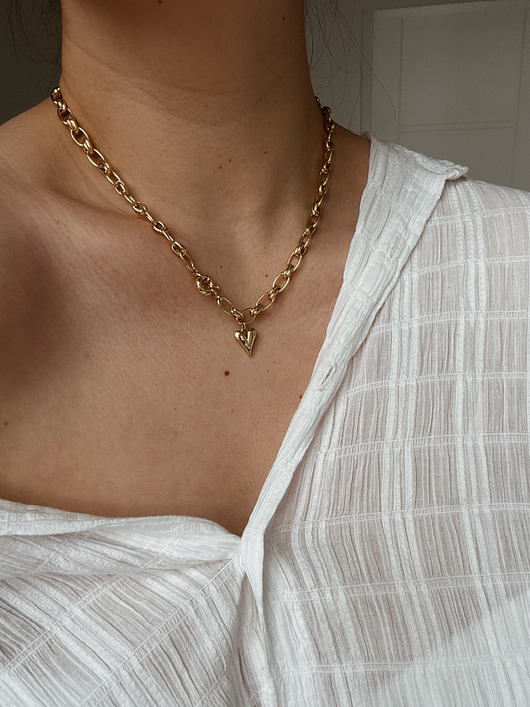 naszyjniki - inne Naszyjnik Heart Chain