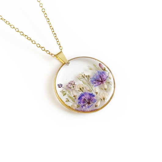 naszyjniki - inne Naszyjnik z kwiatami, prezent na święta