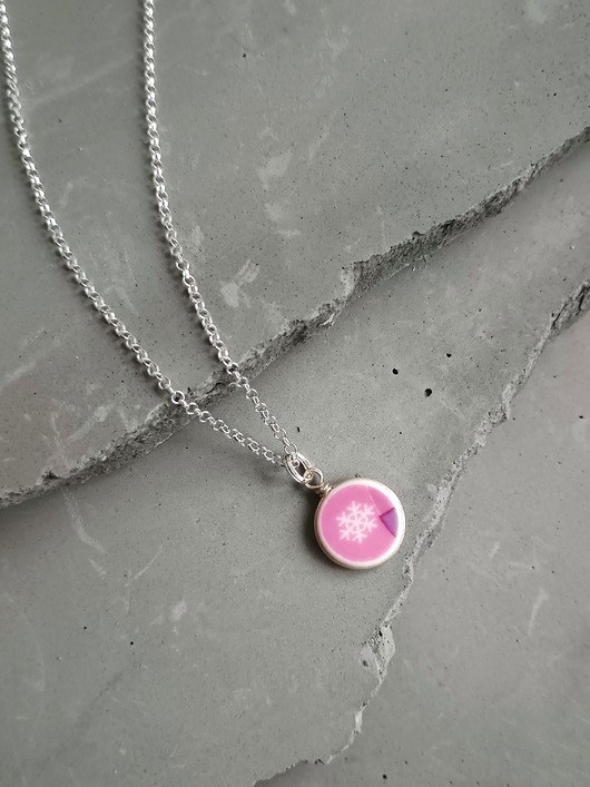 wisiory Naszyjnik ze śnieżynką