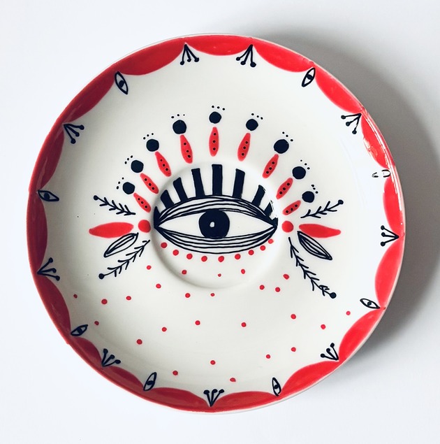 Ozdoby na ścianę Oko za oko blue