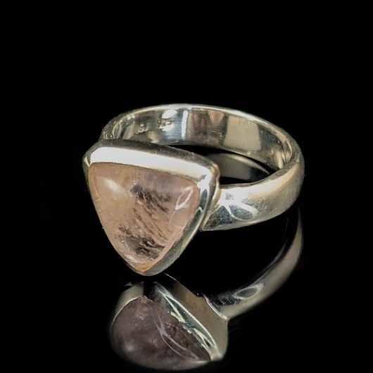 pierścionki srebrne Pierścionek różowy morganit