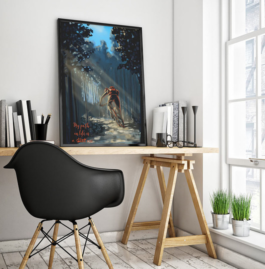 plakaty My Path - plakat rowerowy 50x70 cm