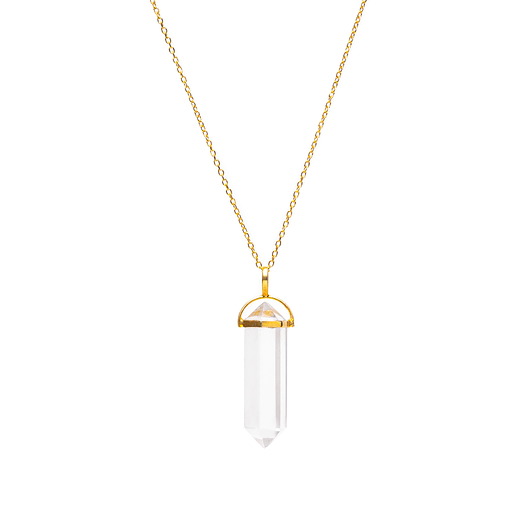 srebrne naszyjniki Naszyjnik kryształ górski srebro 925