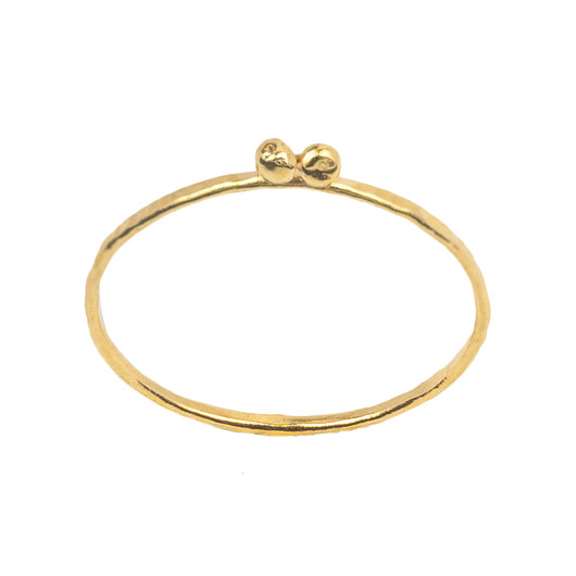 pierścionki złote LINES: gold dots