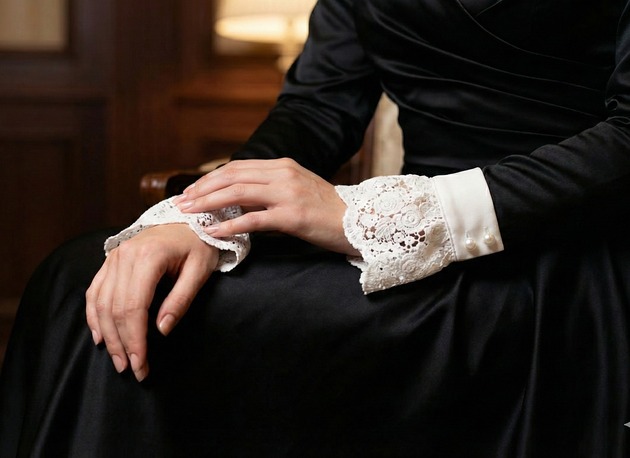 Akcesoria pozostałe Mankiet mankiety do koszuli marynarki swetra koronkowe ecru