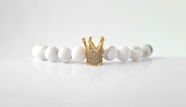 bransoletki z kamieni naturalnych Bransoletka GOLDEN CROWN