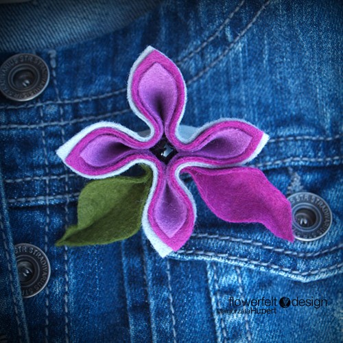 mała fuksja z oliwką FlowerFelt Design