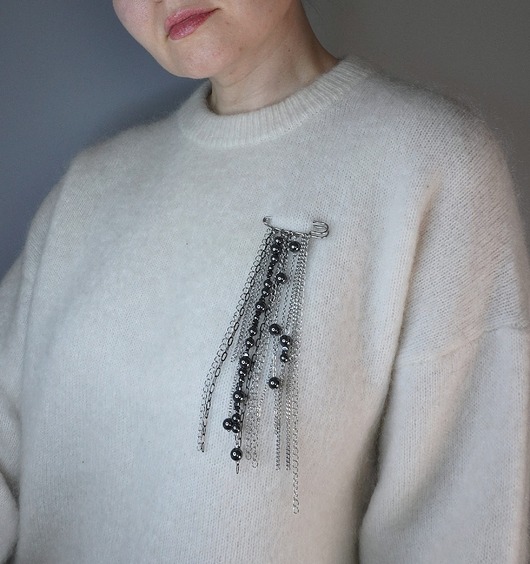 broszki Broszka Stalowy wodospad