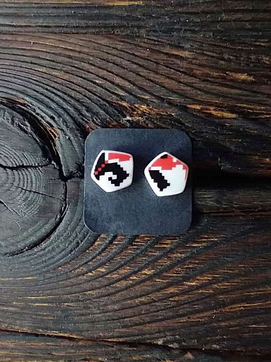 Kolczyki ceramiczne w ukraińskie wzory biżuteria z talerzy