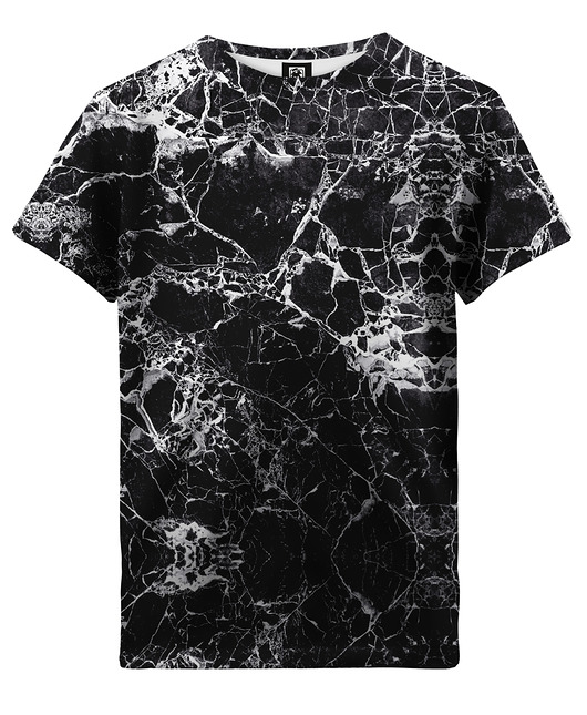 t-shirty dla chłopców T-shirt Boy DR.CROW Marble Black