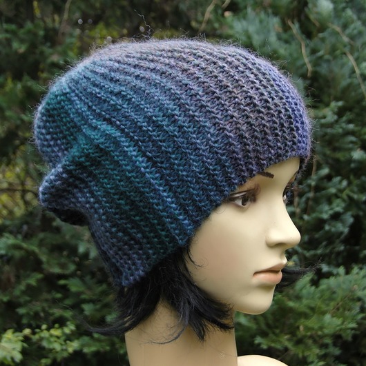 z jagodami / czapka beanie agat handmade