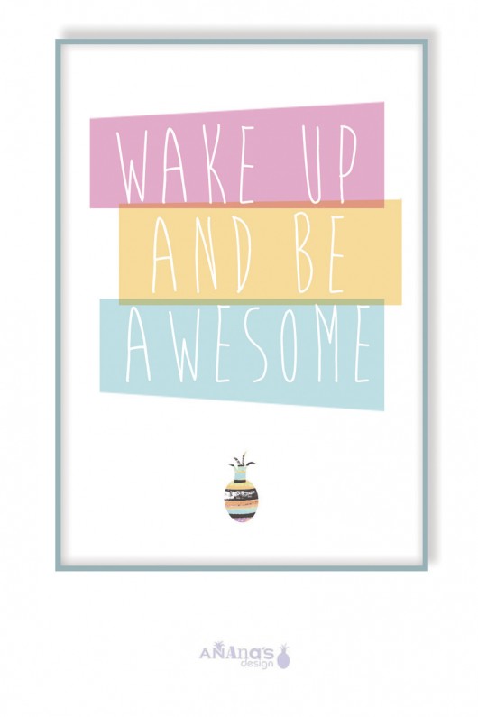AWESOME - plakat ilustrowany (basic size) Ananas Project