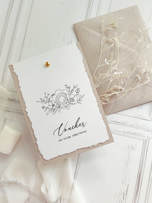 kartki scrapbooking Vouchery na sesję zdjęciową - 5szt.