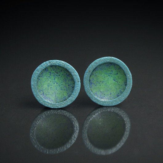 kolczyki ceramiczne Drobinki 11mm /stal chirurgiczna/