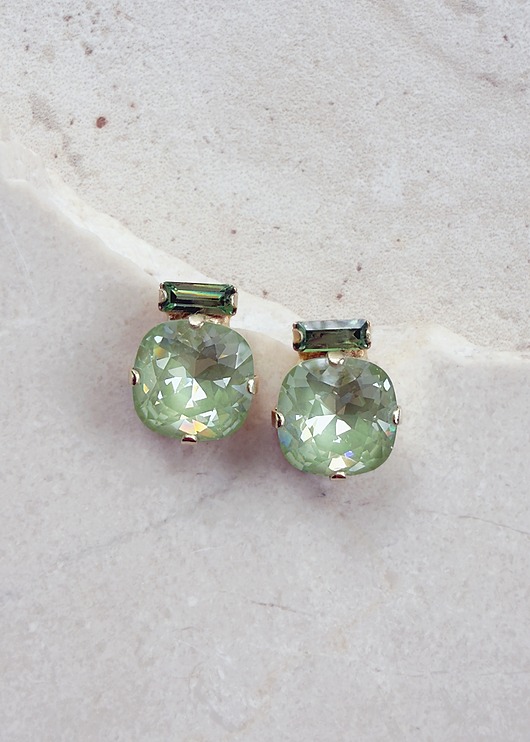 kolczyki pozłacane Kolczyki pozłacane PREMA: Szałwiowa Elegancja w odcieniach Paradise Green & P...