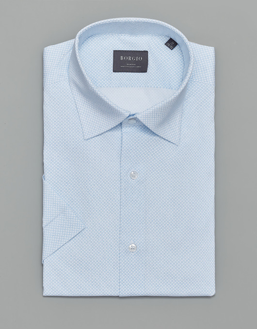 koszule męskie koszula męska krótki rękaw biała slim fit 00286 176/182 37