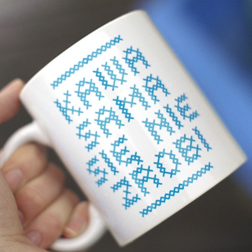 Kawa sama się nie zrobi Niebieska ONE MUG A DAY