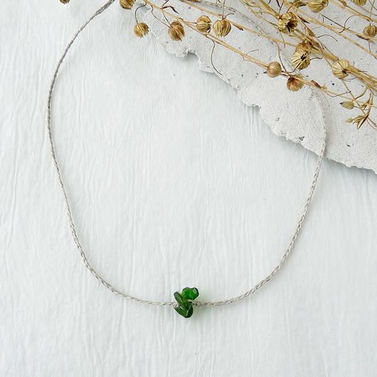 naszyjniki - inne Diopsyd naszyjnik simple