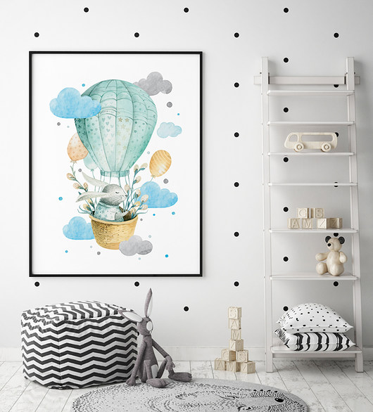 Plakat odlotowy zajączek 50x70cm B2 HOG STUDIO