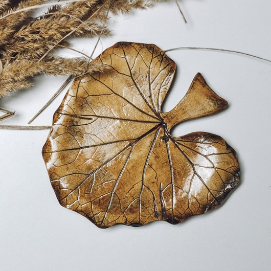 patery i talerze Patera Liść Ceramiczna