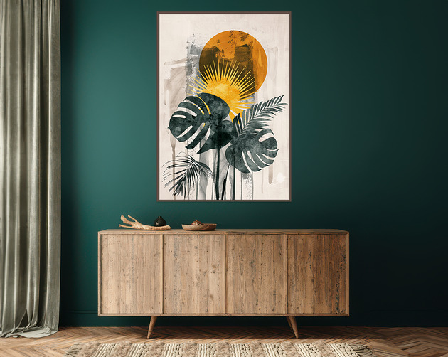 plakaty Monstera - Plakat, druk - Chiński Orient, Harmonia Zen, Roślinny #63