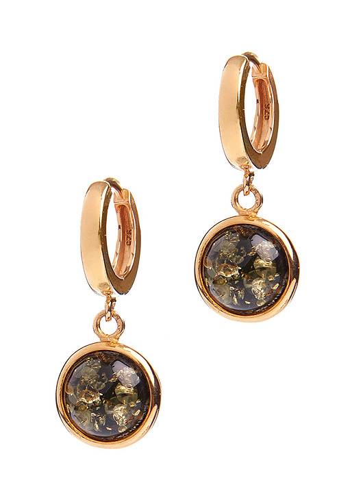 Kolczyki pozłacane Provocatio Amber Cause Jewellery