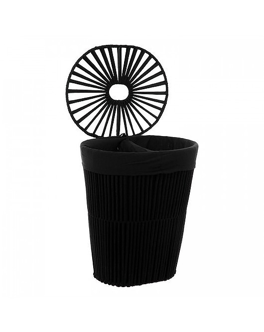 kosze do przechowywania Kosz na Pranie Kosz Metalowy z Przykrywą Nero