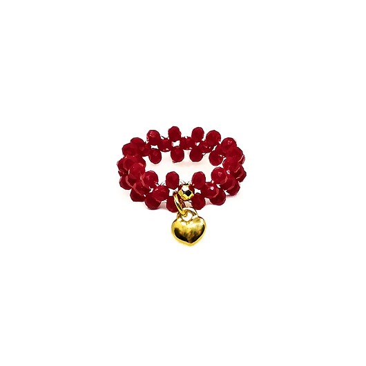 Pierścionek z serduszkiem Red Heart 3 AFRODITTE COLLECTION