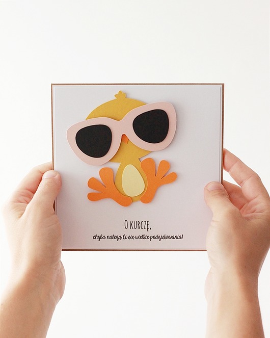kartki scrapbooking O kurczę! Podziękowania lub gratulacje