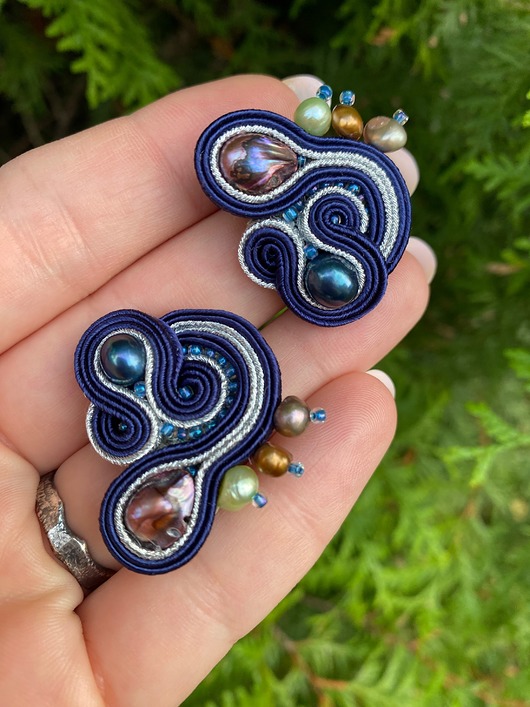 kolczyki soutache Zamówienie kolczyki do bransoletki