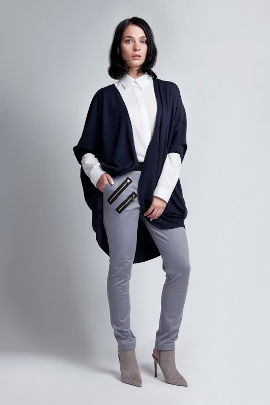 Oversize'owa narzutka SWE 107, granatowy Lanti