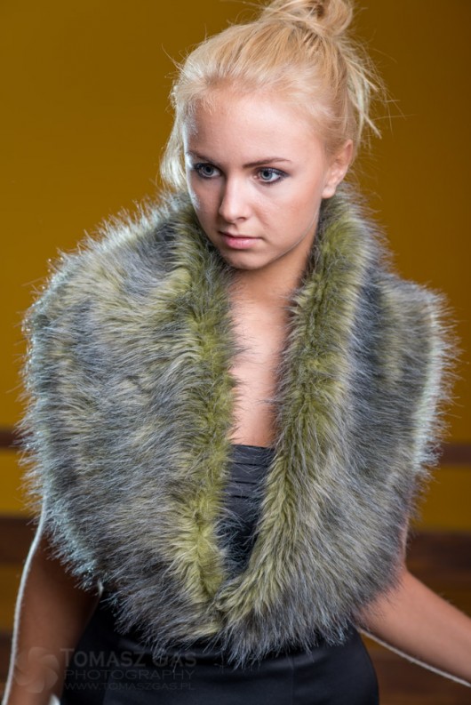 Szal futrzany  z kolekcji Luxury dorota woytasiewicz