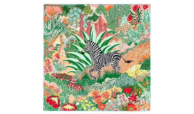 SZAL SZALIK jedwab Apaszka jedwabna ZEBRA AKADEMIA STYLU
