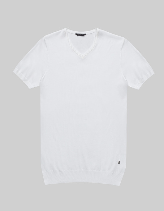 t-shirty męskie T-shirt męski fasce biały