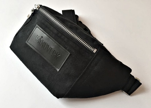 Nerka z serii BASIC.Black suede Handverk