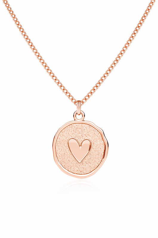 złote naszyjniki LOVE COIN - naszyjnik srebro, złoto, różowe złoto