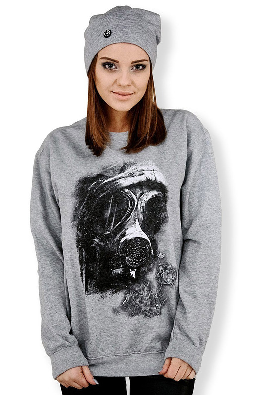 bluza z kapturem damska Bluza marki UNDERWORLD unisex Gas mask