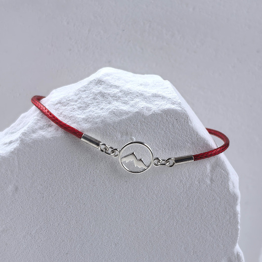 bransoletki na sznurku Bransoletka sznurkowa z górami