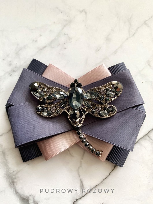 broszki Brosza z ogromną Ważką z kryształkami NEW