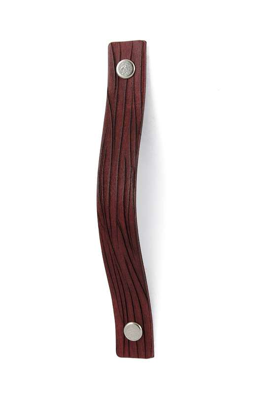 gałki do mebli Skórzany uchwyt meblowy COLORISO MAHOGANY WOOD L