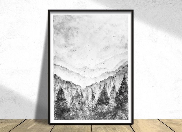 grafiki i ilustracje Góry i las