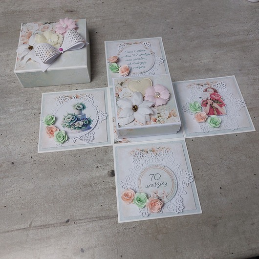 kartki scrapbooking Box urodzinowy na zamówienie