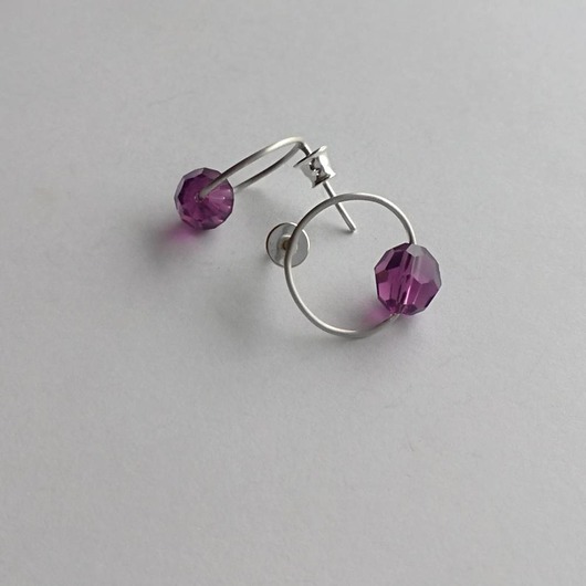 kolczyki z kamieniami Kolczyki OKRĄG